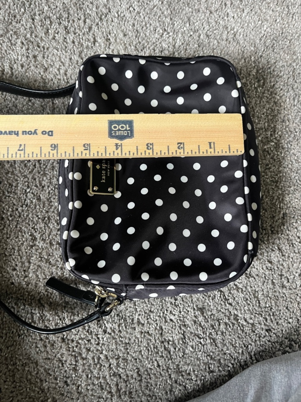 kate spade Black with White Polka Dot Crossbody Bag - Picture 7 of 8